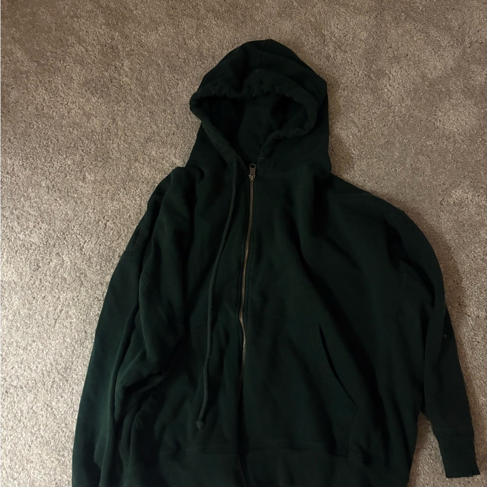 Aeropostale Dark Green Zip-Up Hoodie
